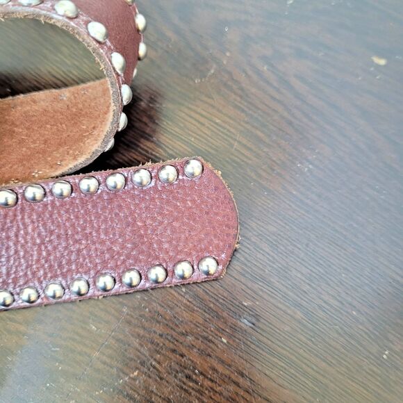 Leatherock Studded Brown Leather Belt Size L36 Western L 36 Boho 5481 Unisex USA - Picture 7 of 15